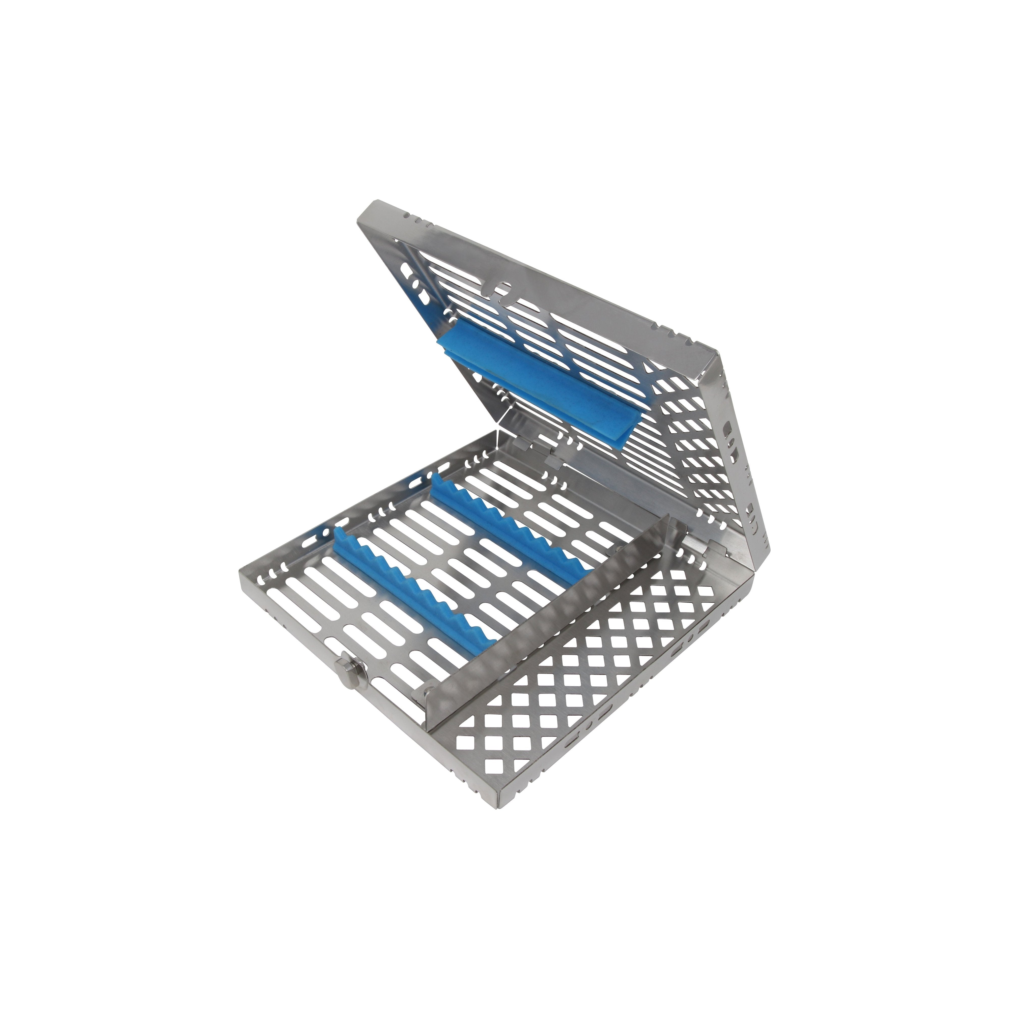 Sterilization Cassette for 10 Instruments, With Adjustable Accessory Area - 202x195x30 MM, Detachable – SKU HMCT-2210 | EBIKO Dental