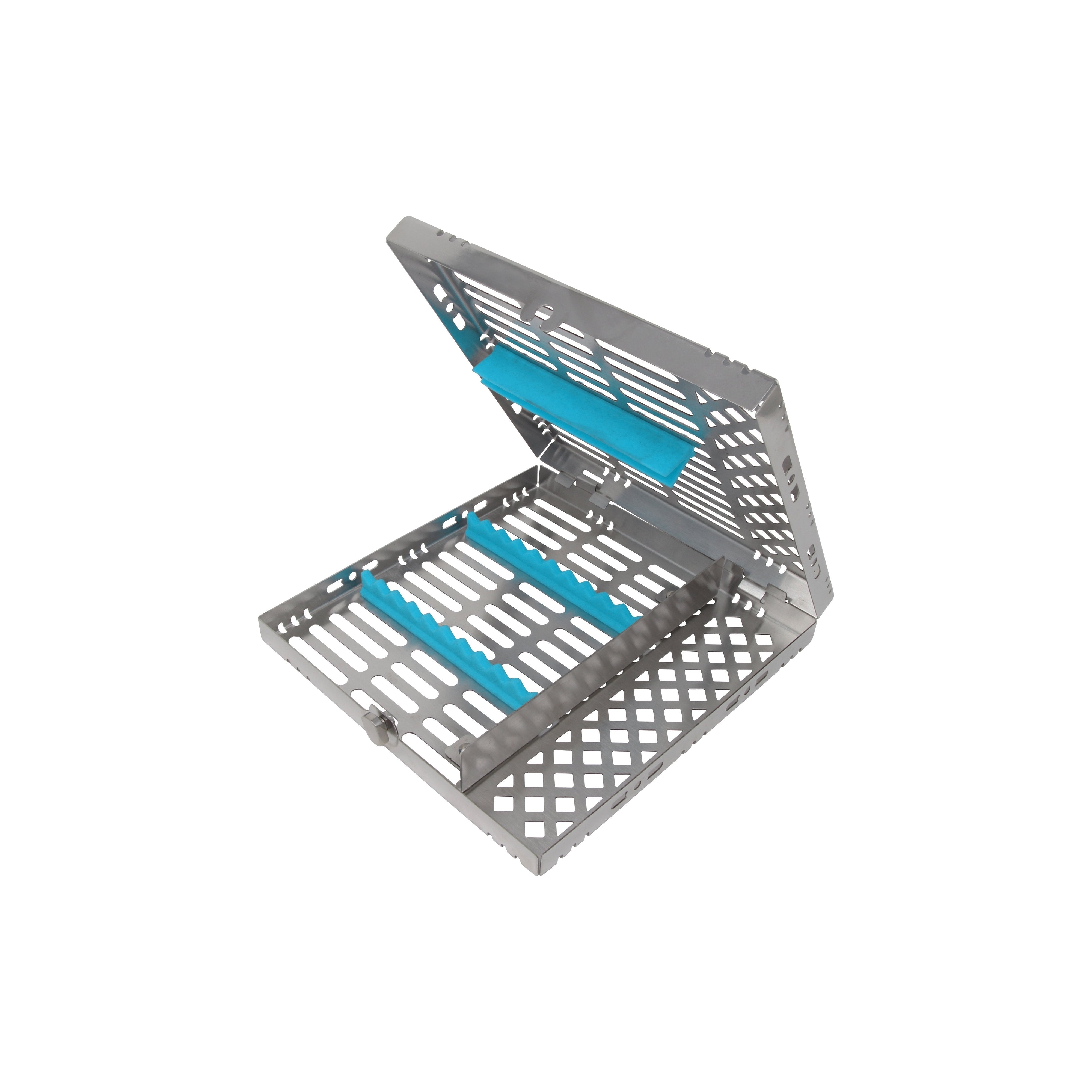 Sterilization Cassette for 10 Instruments, With Adjustable Accessory Area - 202x195x30 MM, Detachable – SKU HMCT-2210 | EBIKO Dental