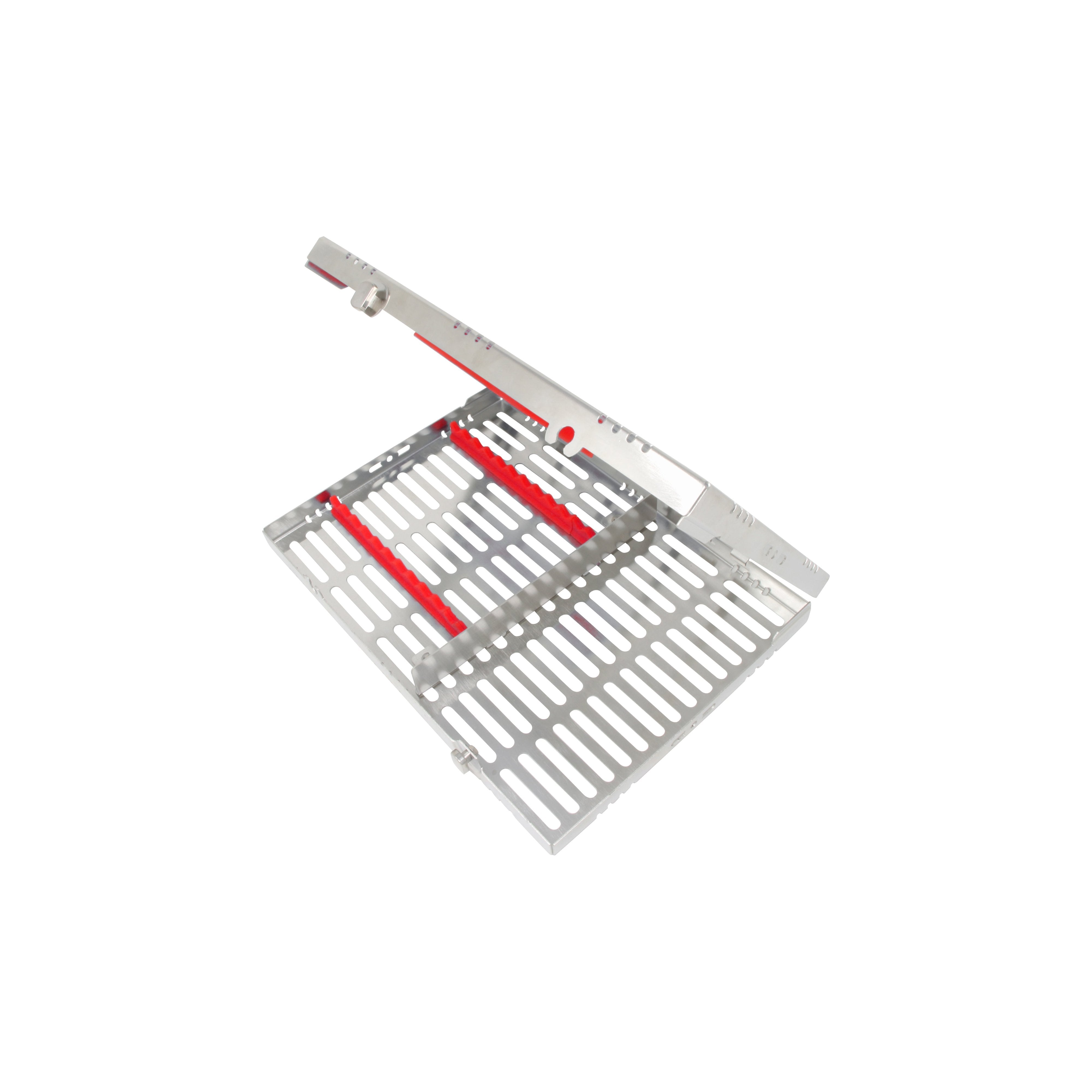Sterilization Cassette for 12 Instruments, With Accessory Area, Detatchable - 280X202X30MM - HiTeck Medical Instruments