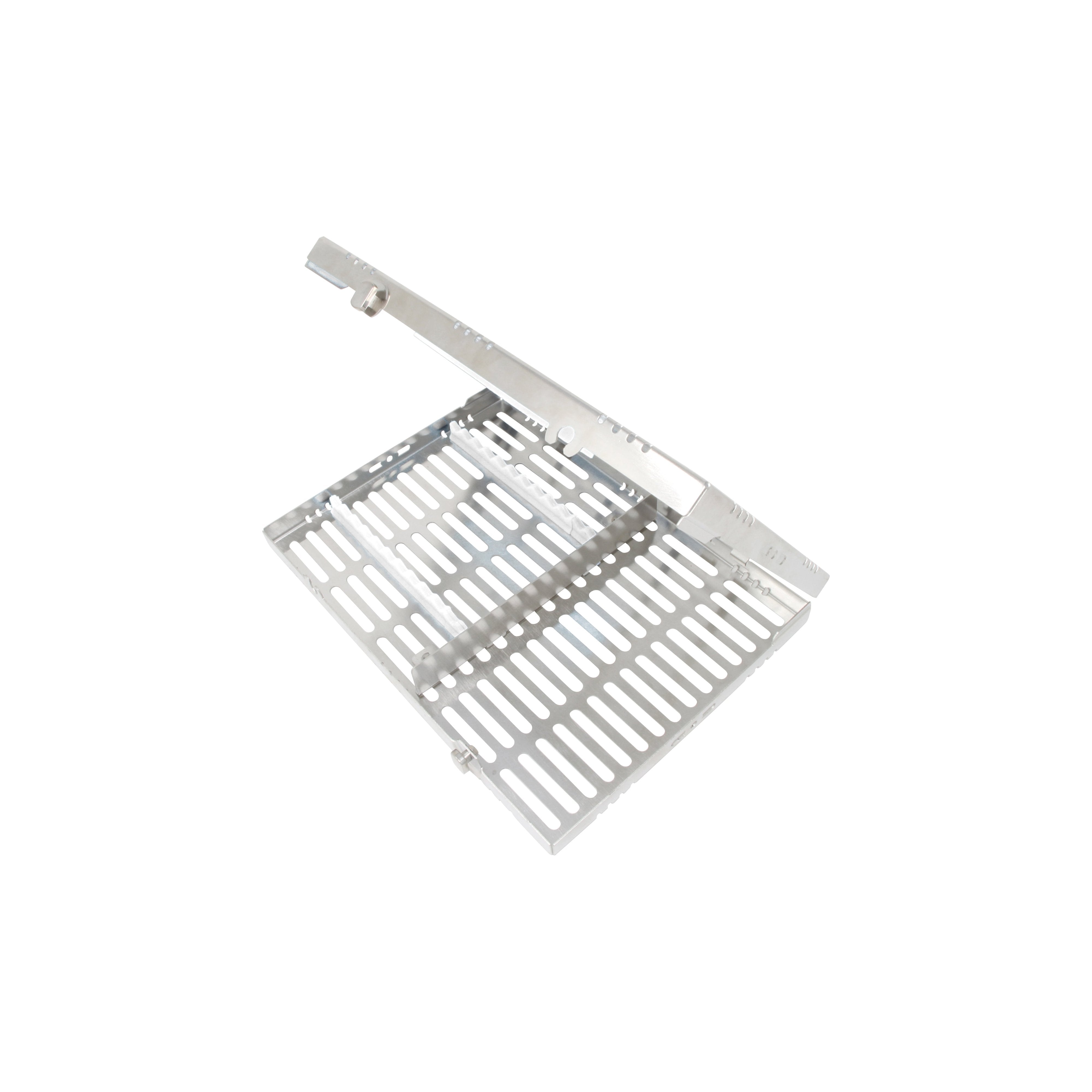 Sterilization Cassette for 12 Instruments, With Accessory Area, Detatchable - 280X202X30MM - HiTeck Medical Instruments