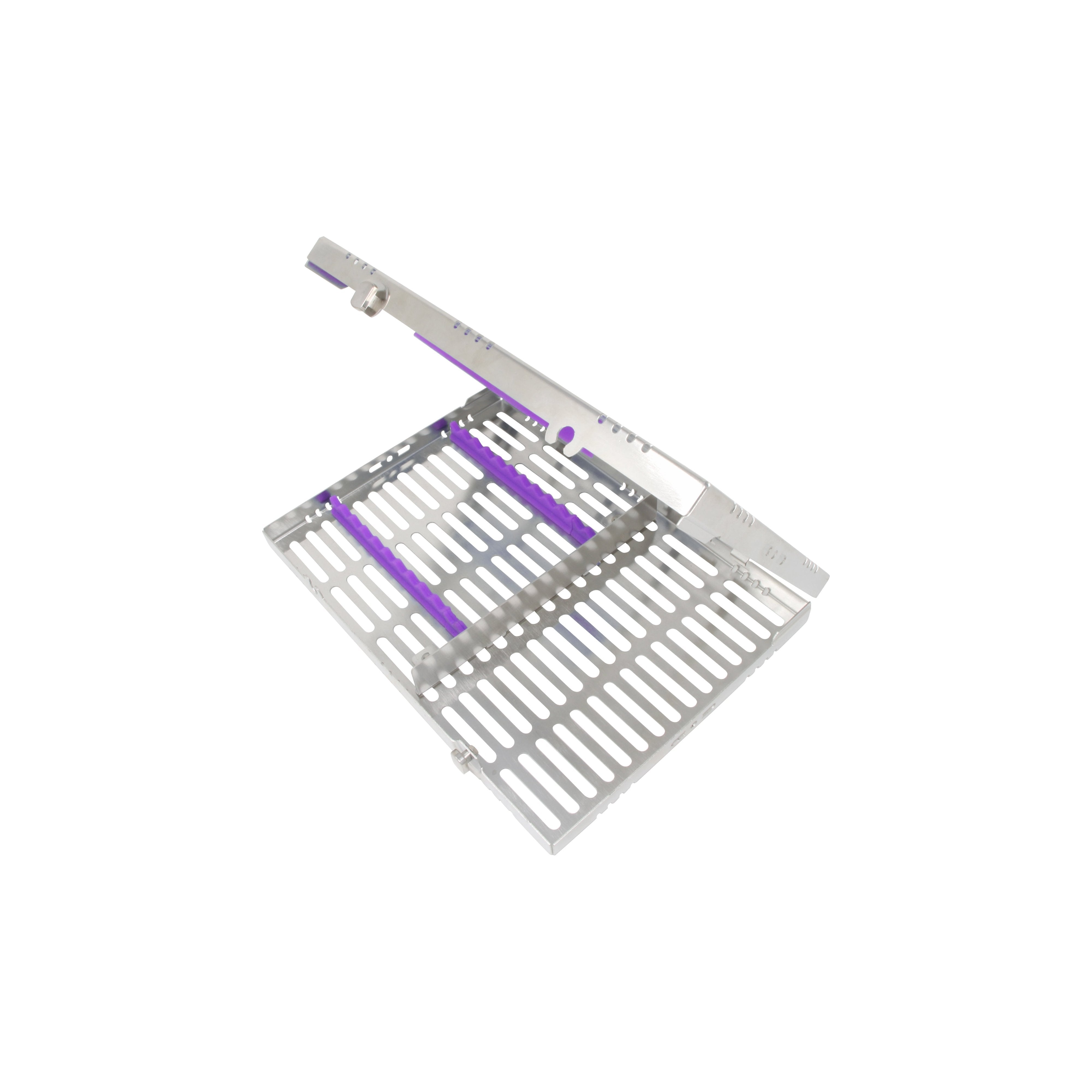 Sterilization Cassette for 12 Instruments, With Accessory Area, Detatchable - 280X202X30MM - HiTeck Medical Instruments