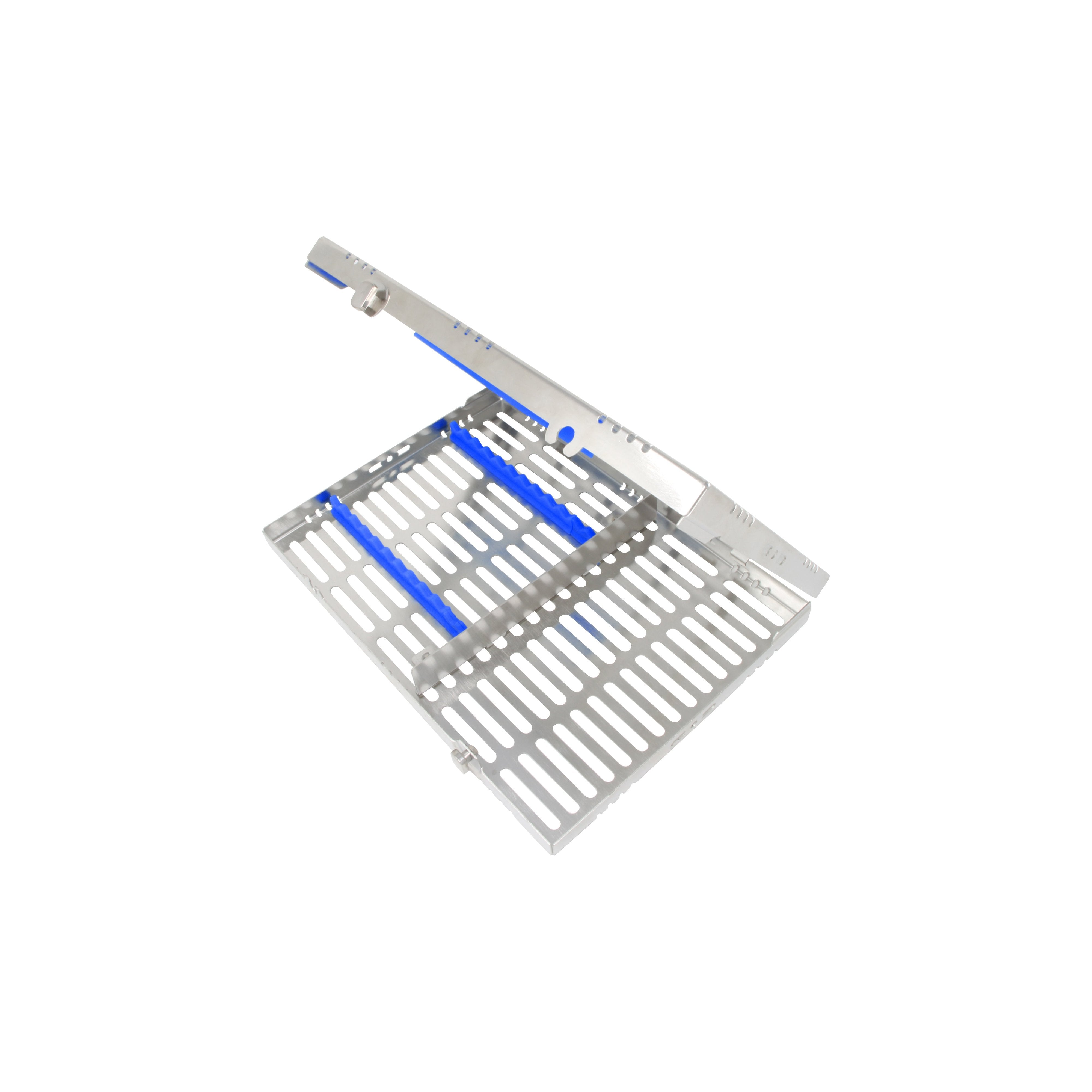 Sterilization Cassette for 12 Instruments, With Accessory Area, Detatchable - 280X202X30MM - HiTeck Medical Instruments