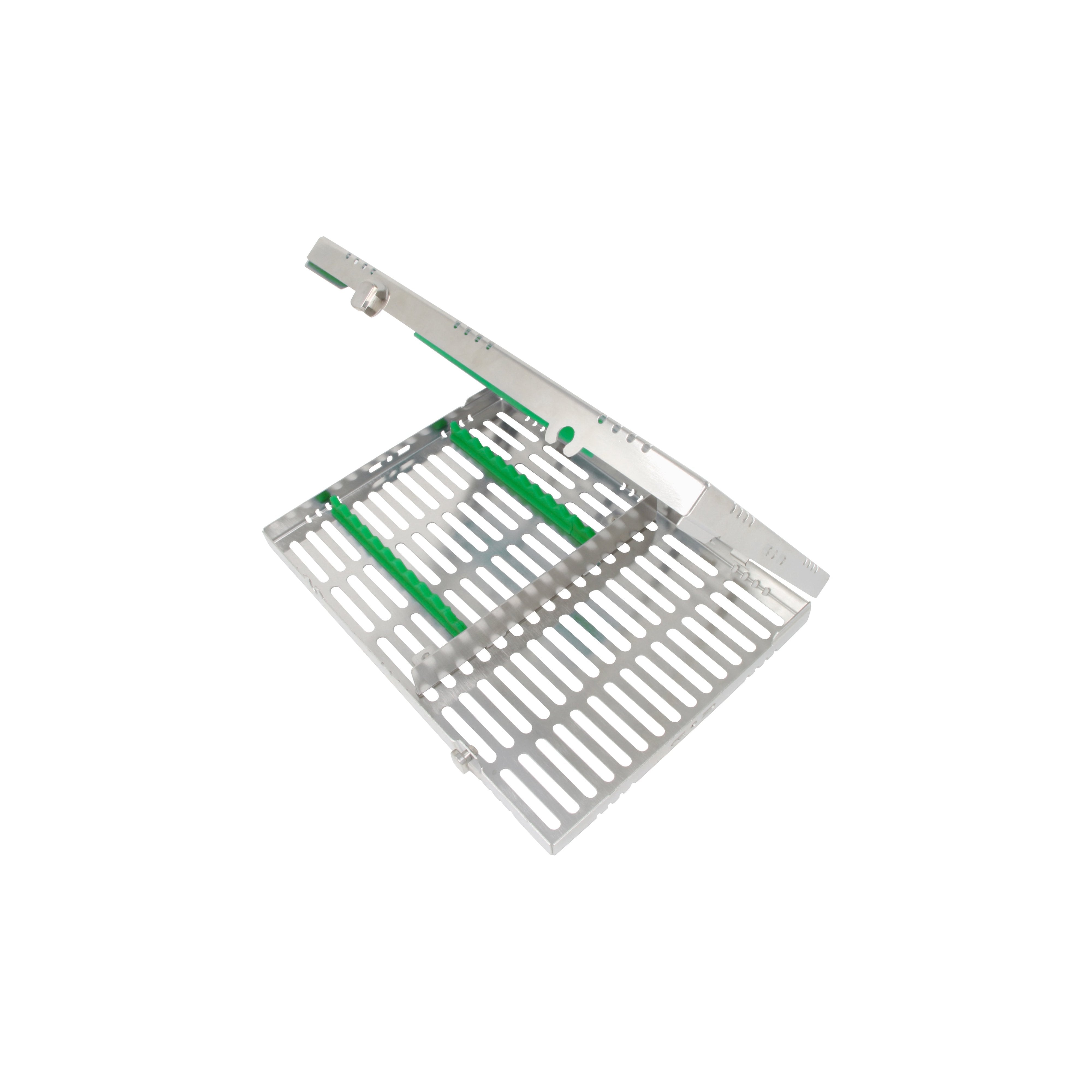 Sterilization Cassette for 12 Instruments, With Accessory Area, Detatchable - 280X202X30MM - HiTeck Medical Instruments