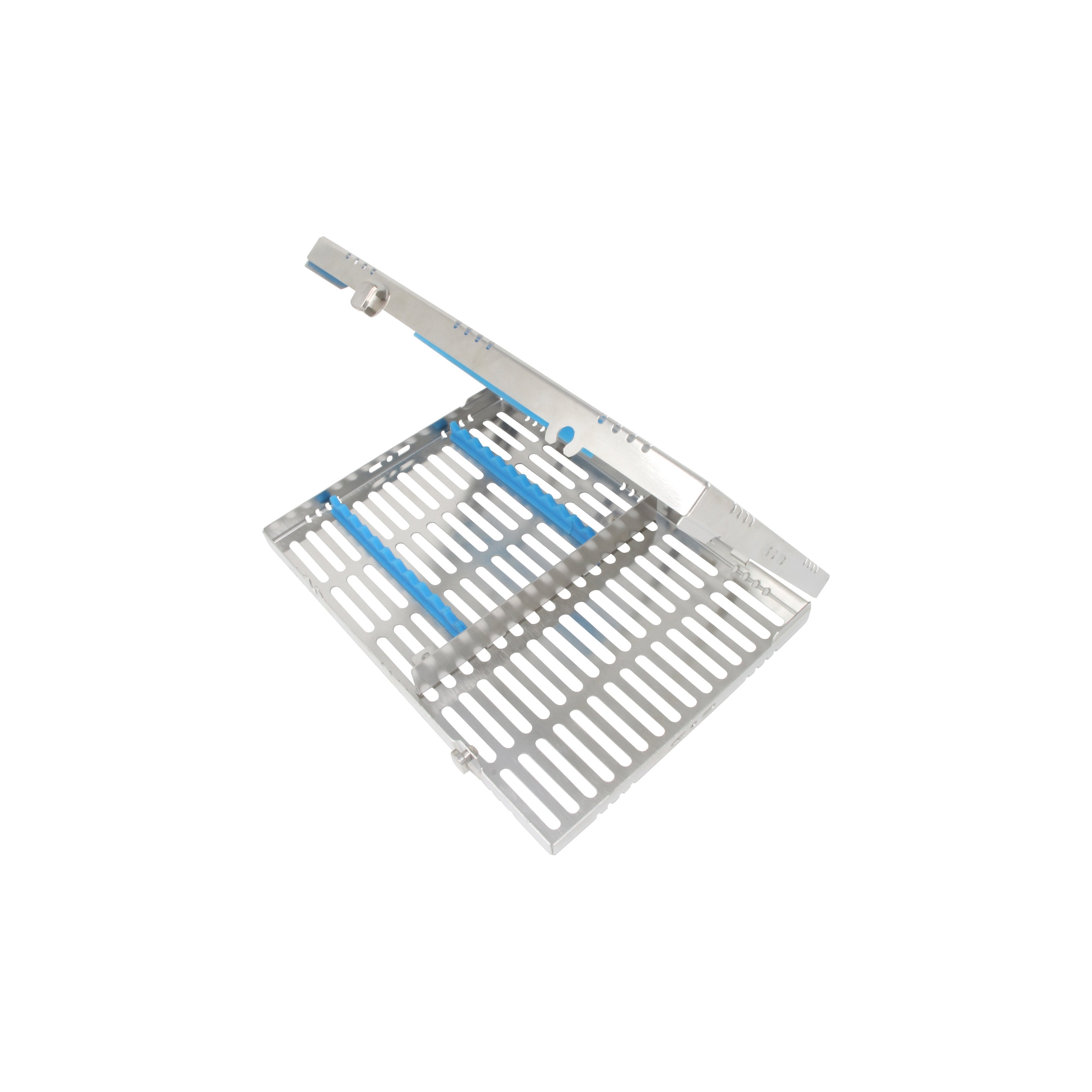 Sterilization Cassette for 12 Instruments, With Accessory Area, Detatchable - 280X202X30MM - HiTeck Medical Instruments