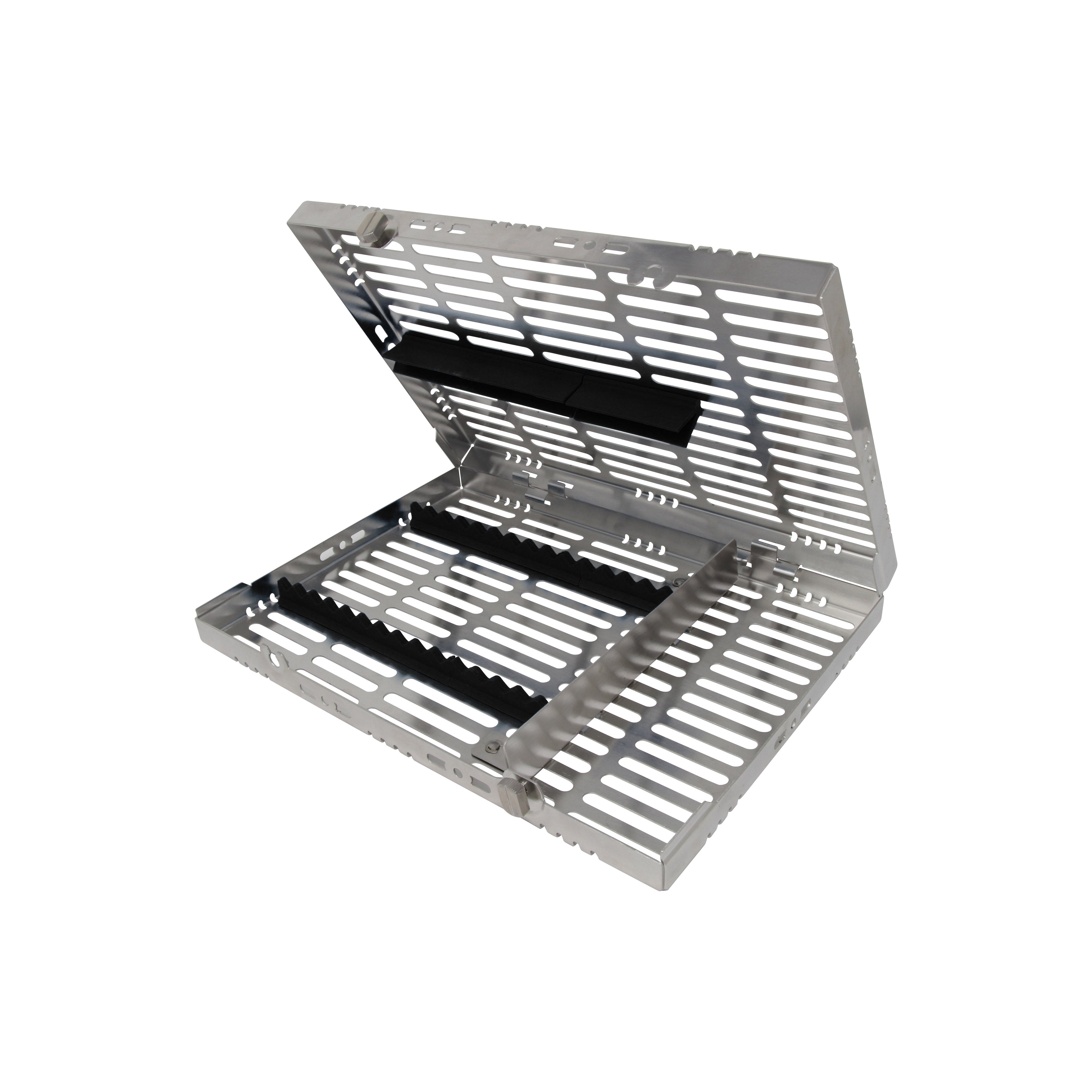 Sterilization Cassette for 16 Instruments, With Adjustable Accessory Area -  280x202x30, Detachable - HiTeck Medical Instruments