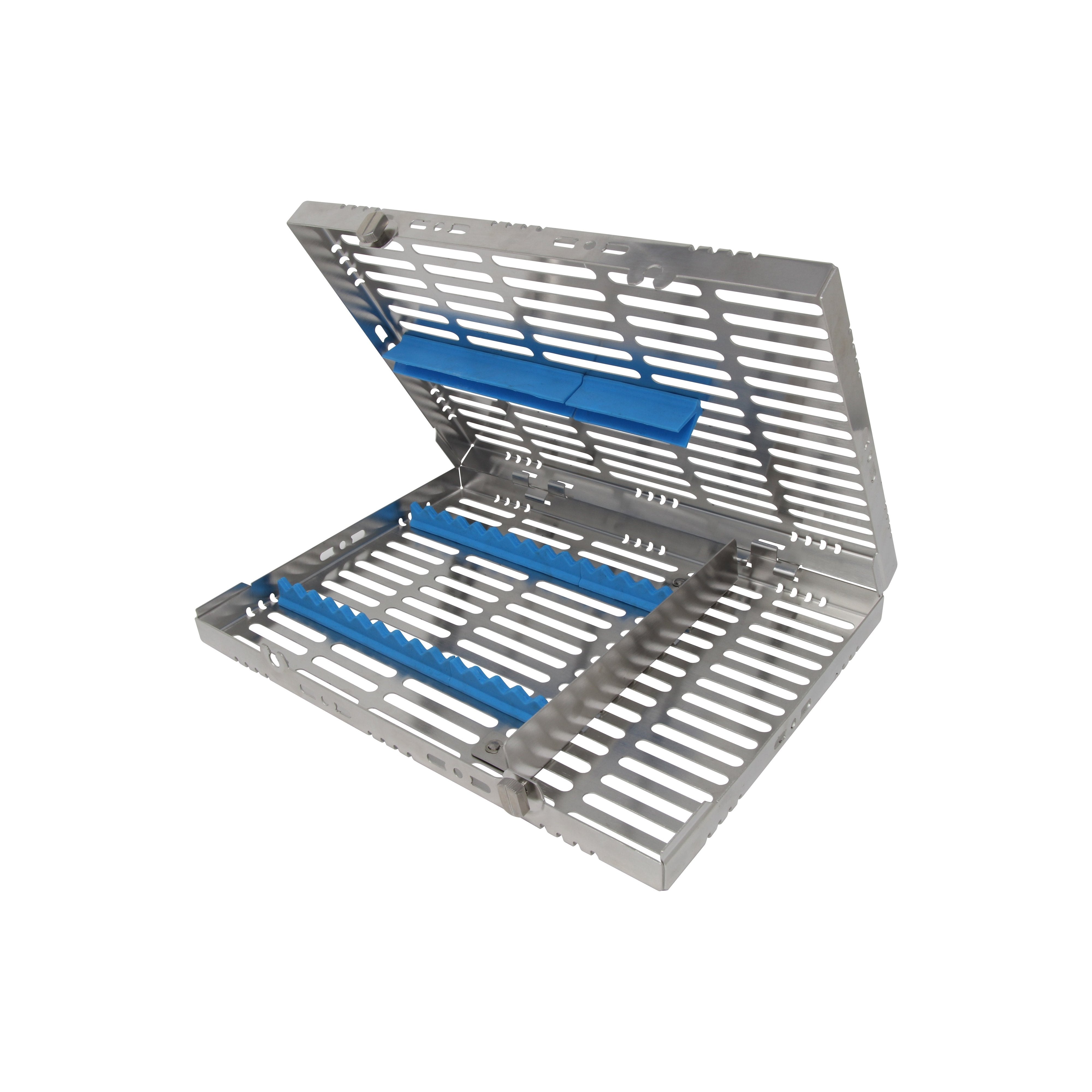 Sterilization Cassette for 16 Instruments, With Adjustable Accessory Area -  280x202x30, Detachable - HiTeck Medical Instruments