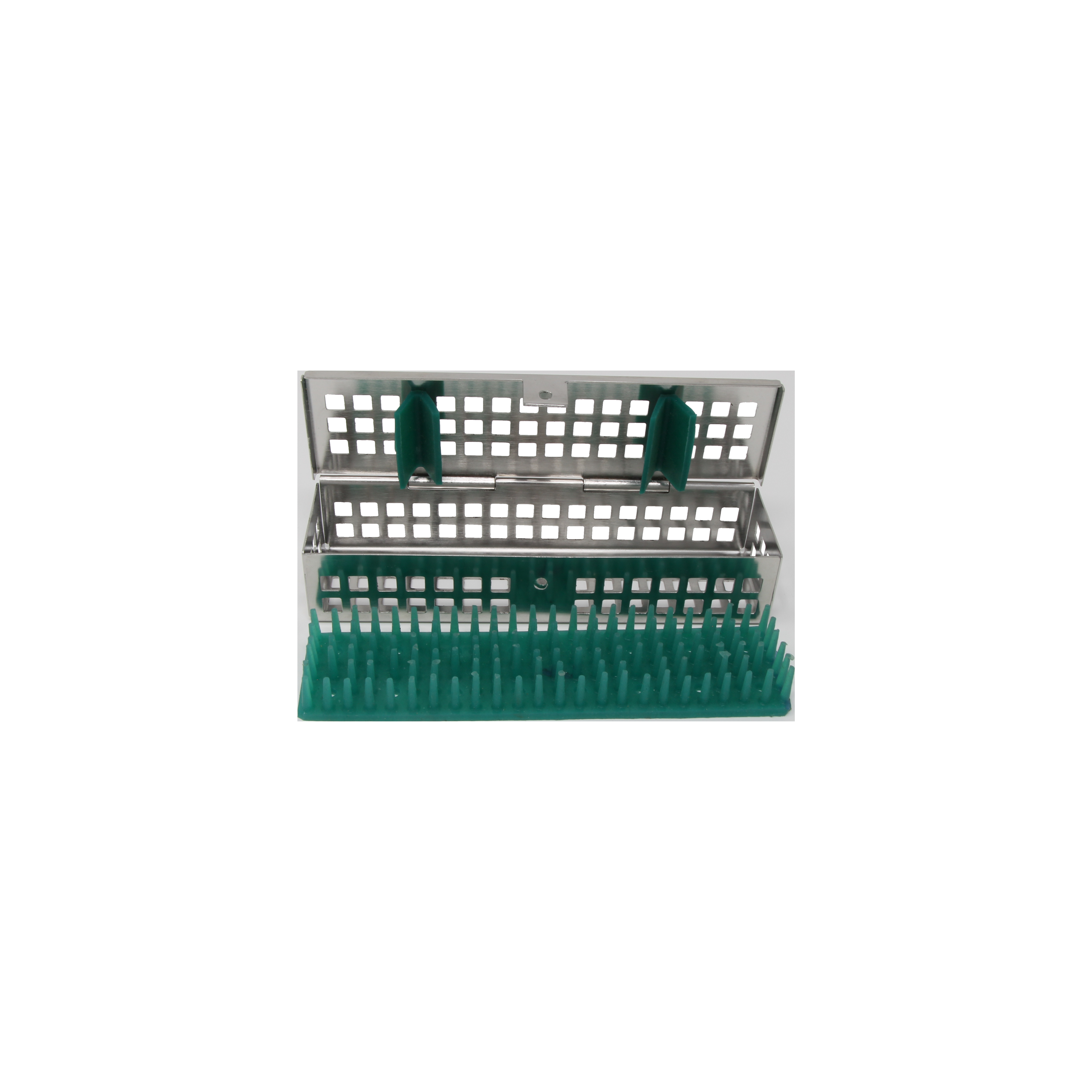 Sterilization Cassette for Clamps, Small Parts & Handpieces, With Silicone Mat - 150x40x30, Non Detachable - HiTeck Medical Instruments
