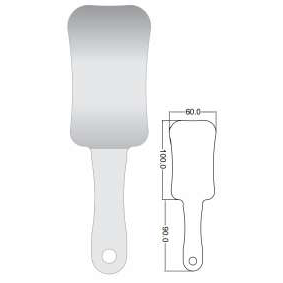 Occlusal-Small Photography Mirror with Stainless Steel Handle, 60x90x100MM – SKU HMSM-304 | EBIKO Dental