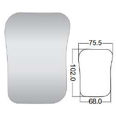 C-Occlusal Adult IntraOral Photo Mirror, Stainless Steel, 75.5x68x102MM – SKU HMSM-305 | EBIKO Dental