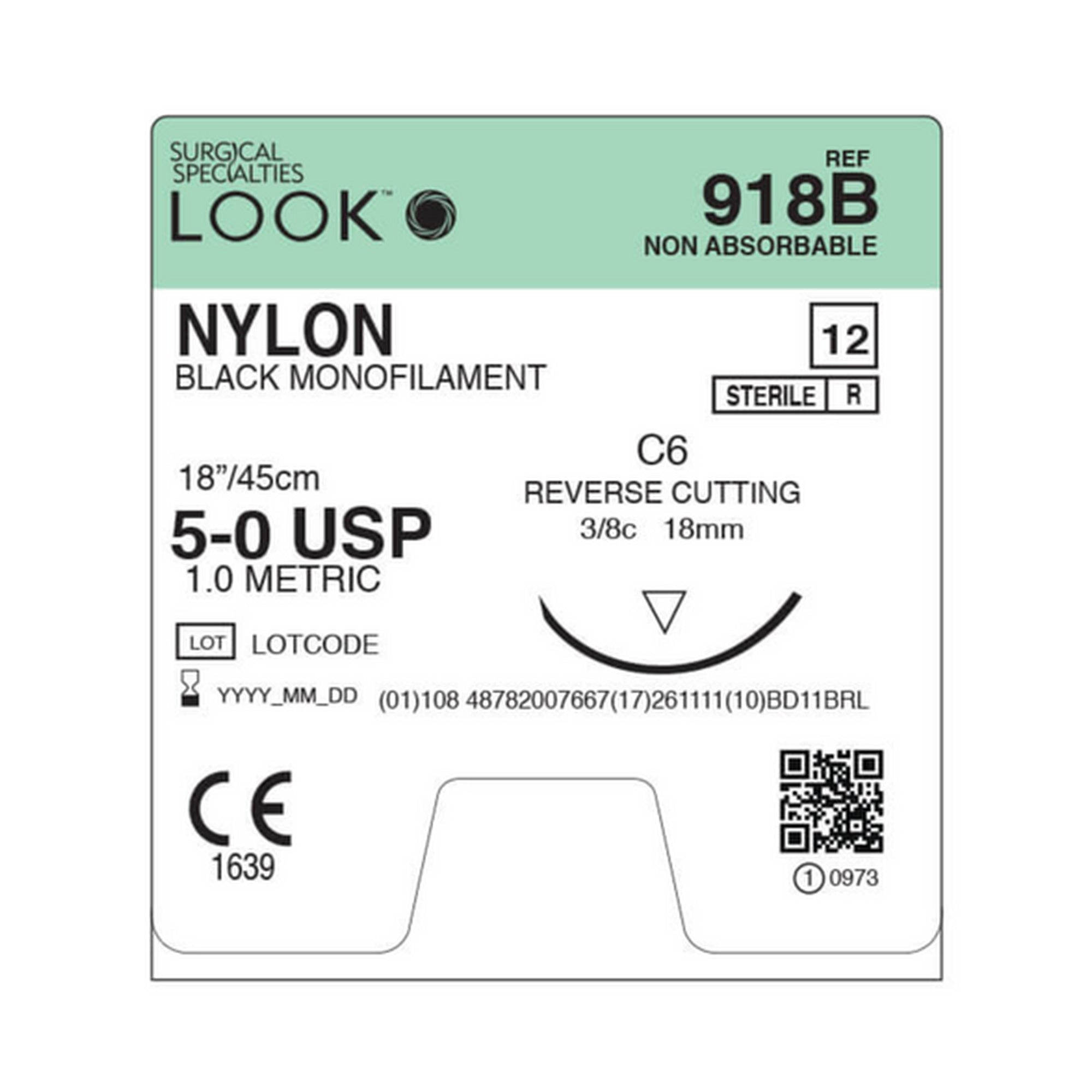 LOOK Nylon Black Monofilament Sutures 12/Box | EBIKO Dental