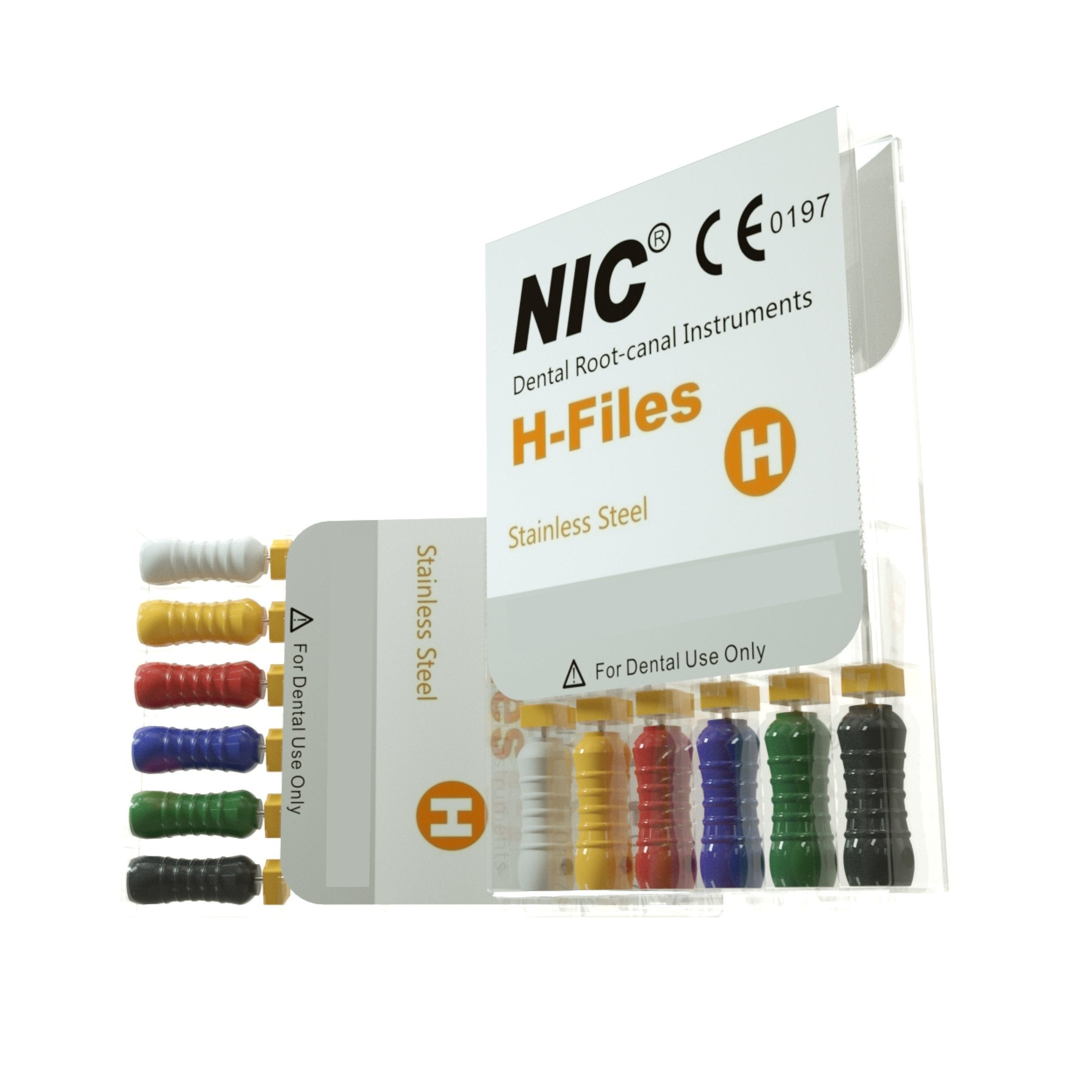 NIC Hand H-File Stainless Steel 6/Pk - NIC