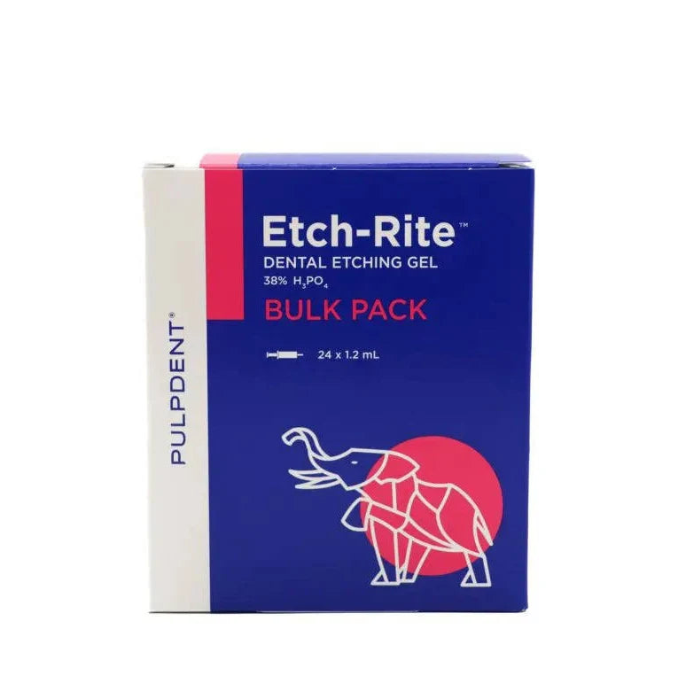 ETCH-RITE Dental Etching Gel – 38% Phosphoric Acid – 1.2 mL × 24 Syringes (ET-24) | Pulpdent