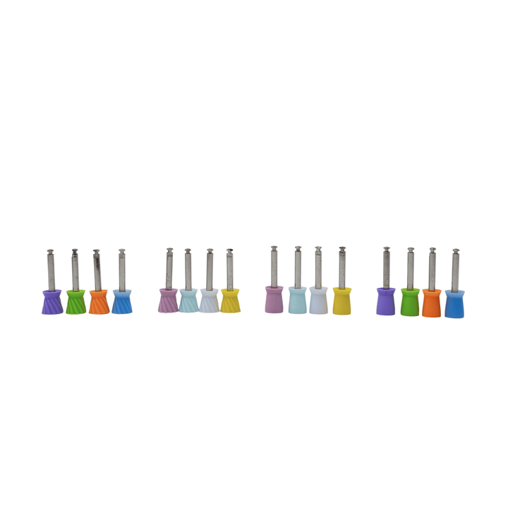 Latch prophy cups in 4 styles for dental polishing