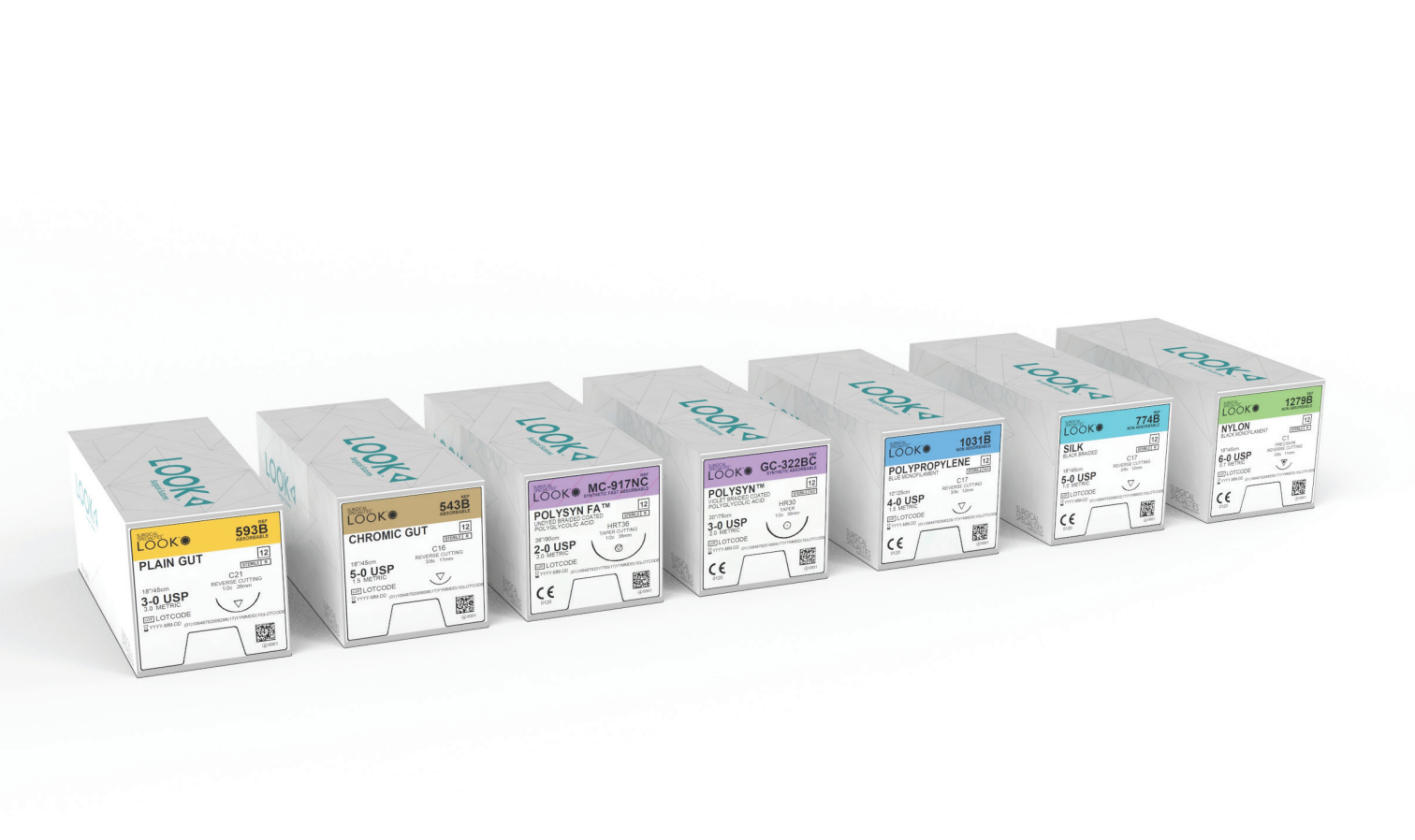 LOOK Surgical Sutures - Plain Gut - 12/Box