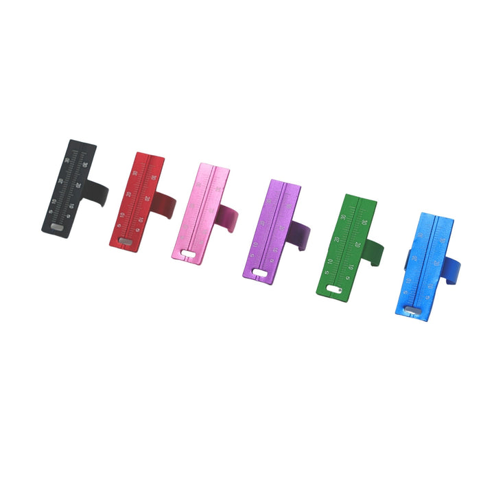 Aluminum endo ring multi-color dental measuring gauge for endodontic procedures with precision ruler scale