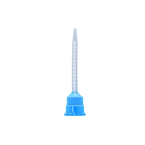 1:1 ratio blue mixing tip for dental system designed for precise material blending available in a 50 pack