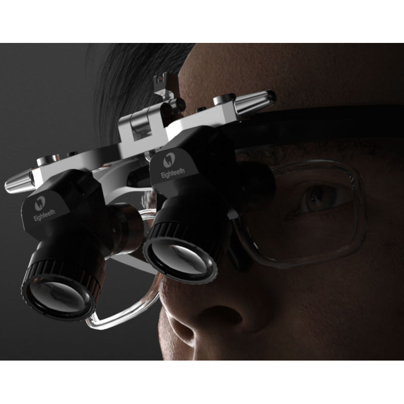 Eighteeth Brilliance Dental Loupes — Brilliance 48 Pro loupes worn in clinic