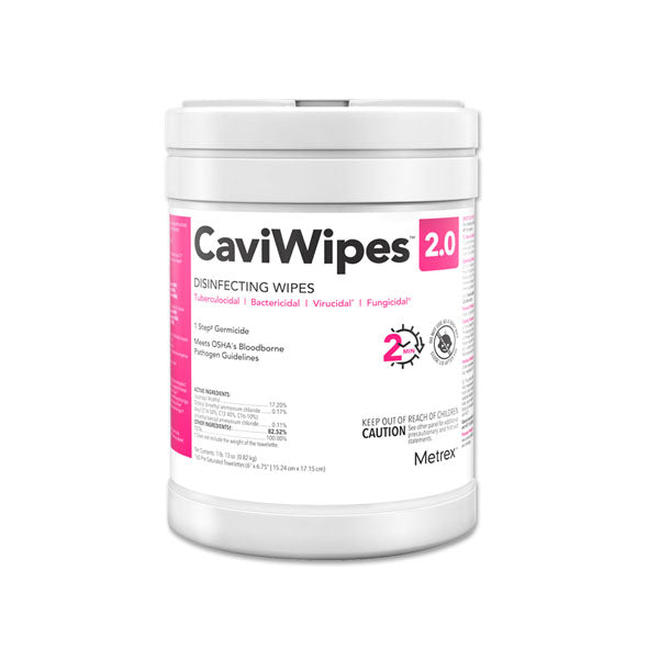 CaviWipes 2.0 Disinfectant Wipes 160 Canister | EBIKO Dental