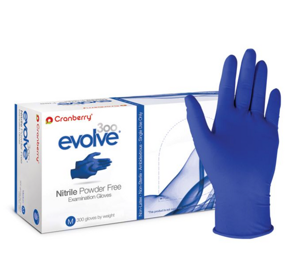 Cranberry Evolve 300 nitrile gloves powder-free lavender blue