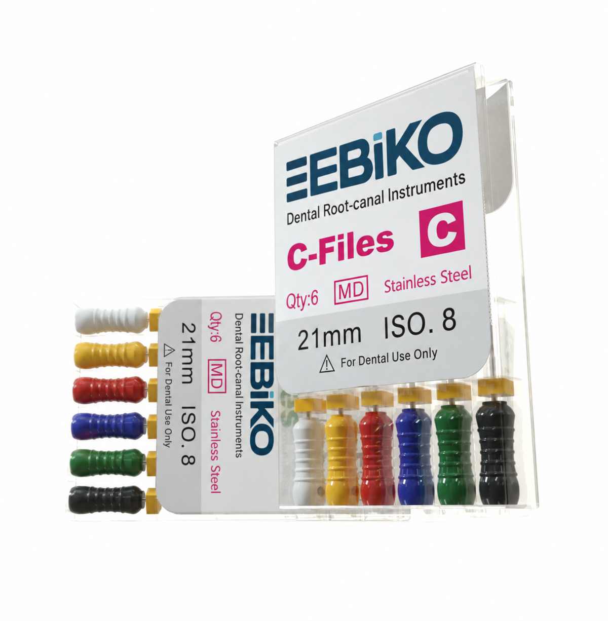 EBIKO C-Files stainless steel dental files in EBIKO-branded packaging