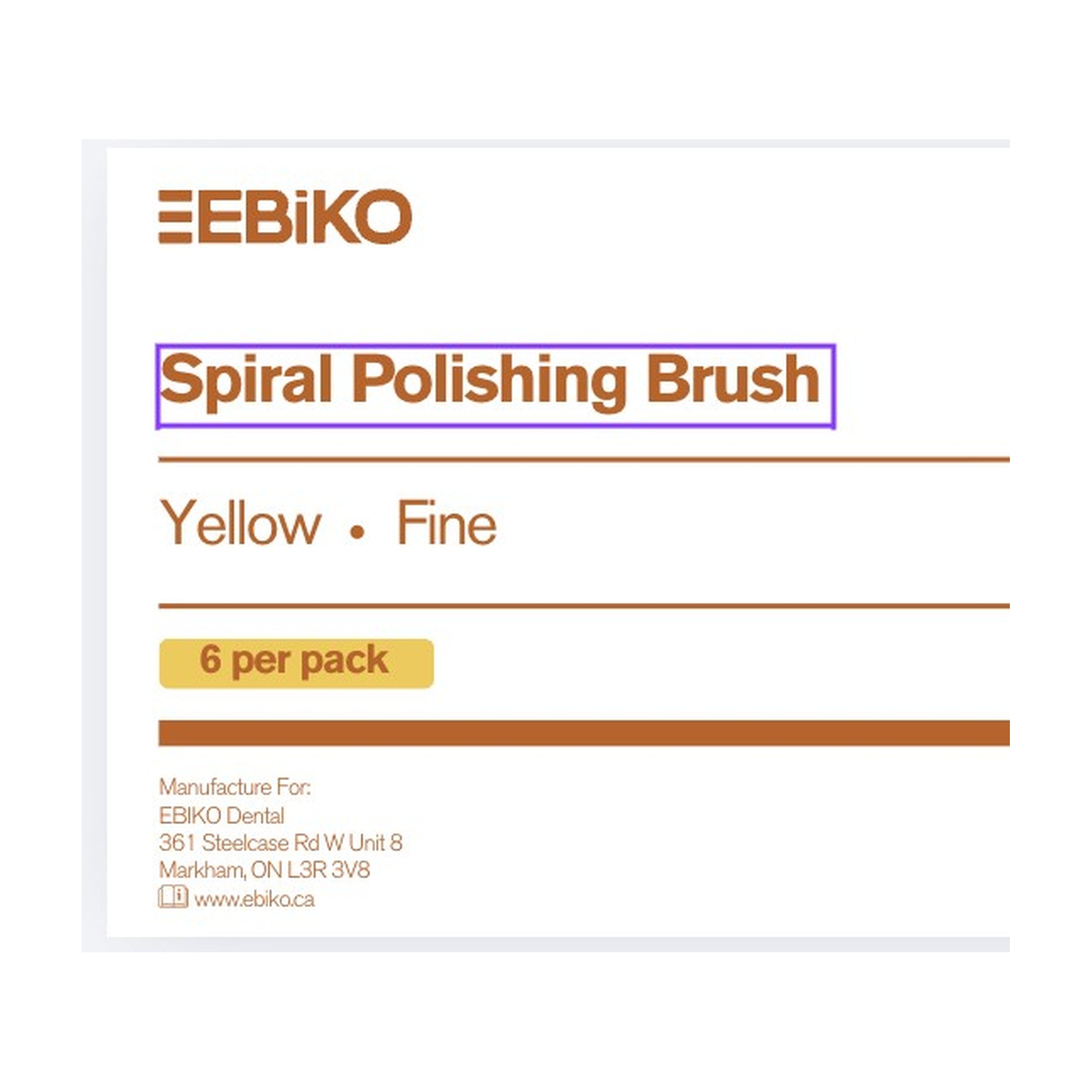 EBIKO Diamond Twist Composite Polisher Yellow Fine Grit 6/Pk | EBIKO Dental