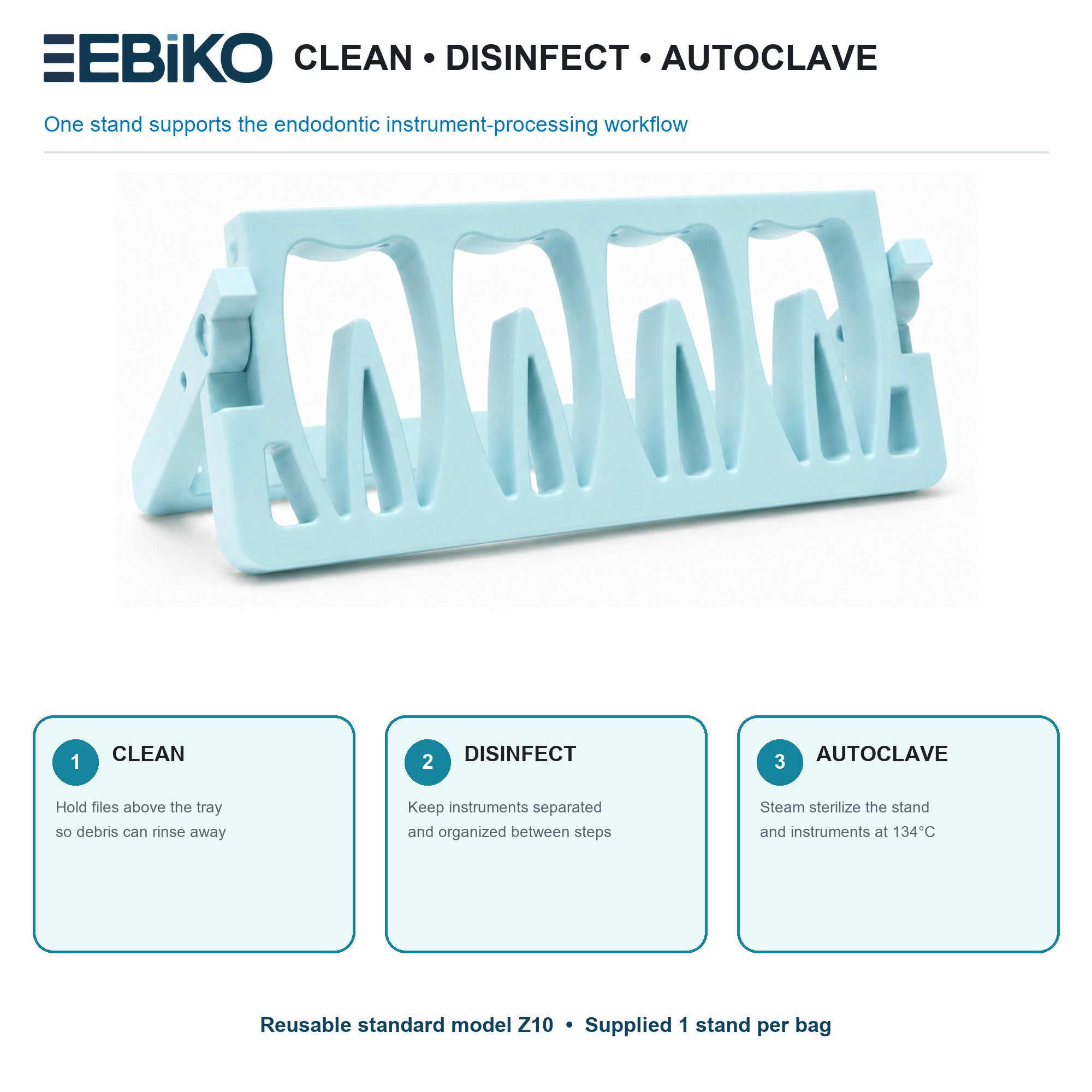 EBIKO Dental Endo File Disinfection & Sterilization Stand
