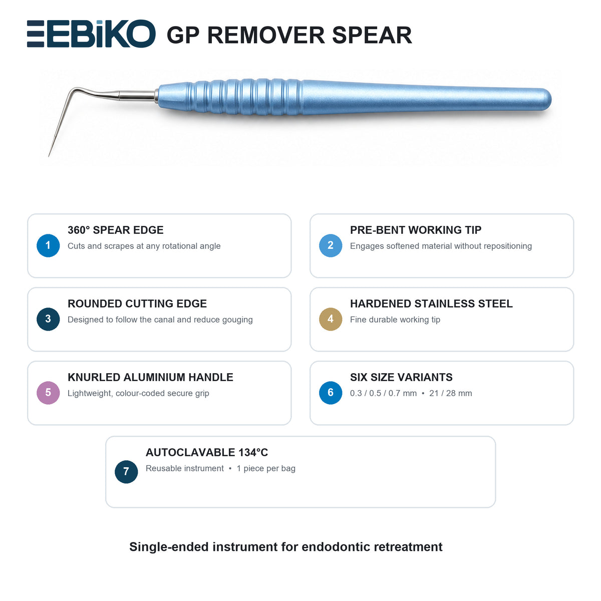 EBIKO Dental GP Remover Spear – Endodontic Fragment Retriever | EBIKO Dental - alternate view