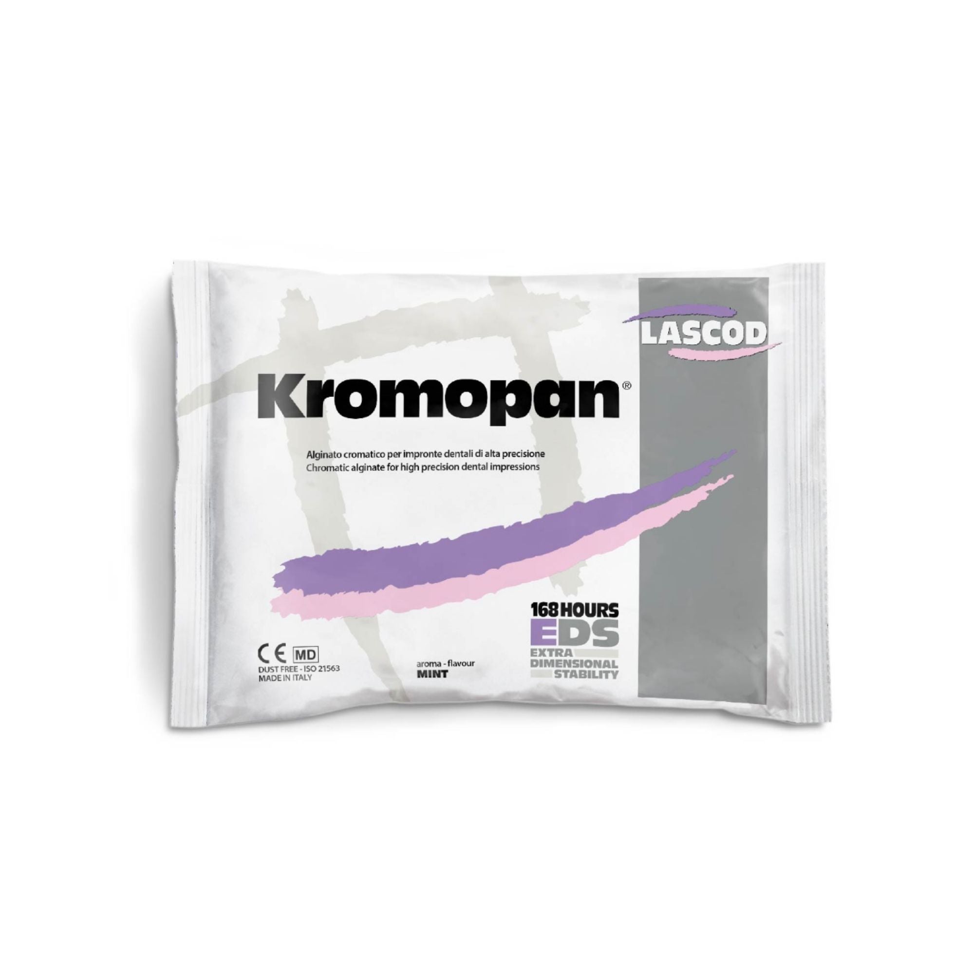 Kromopan dental alginate impression material package on a white background