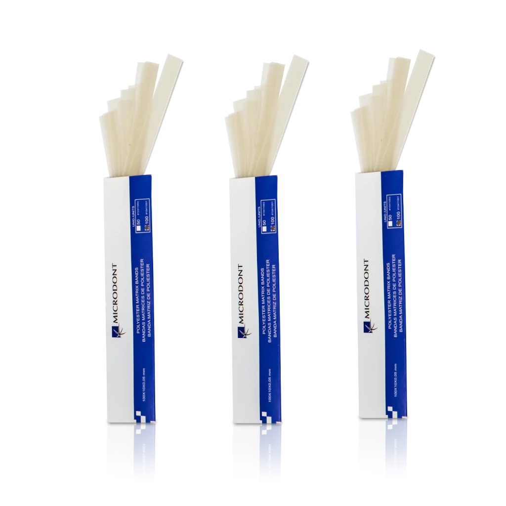 Microdont Polyester Matrix Bands Clear Strips | EBIKO Dental