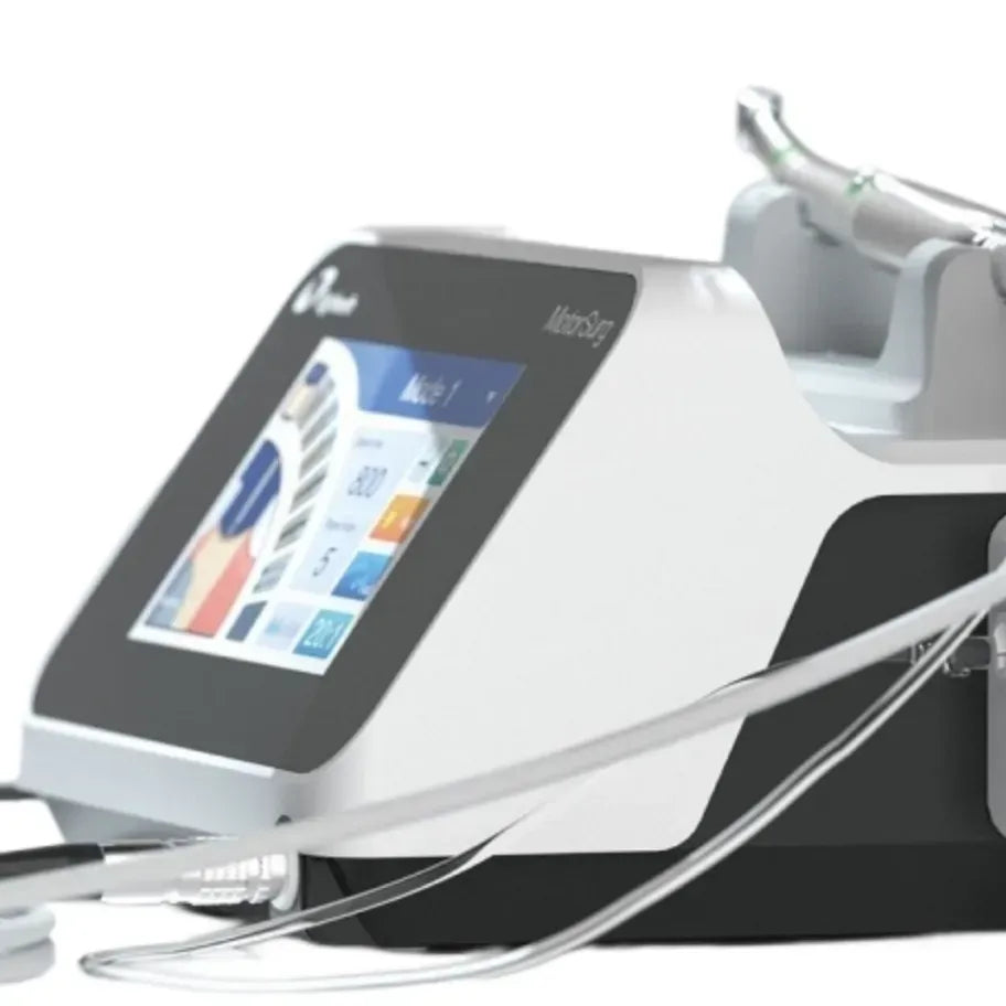 Eighteeth MotorSurg Implant Surgery Motor — MotorSurg unit with handpiece in cradle