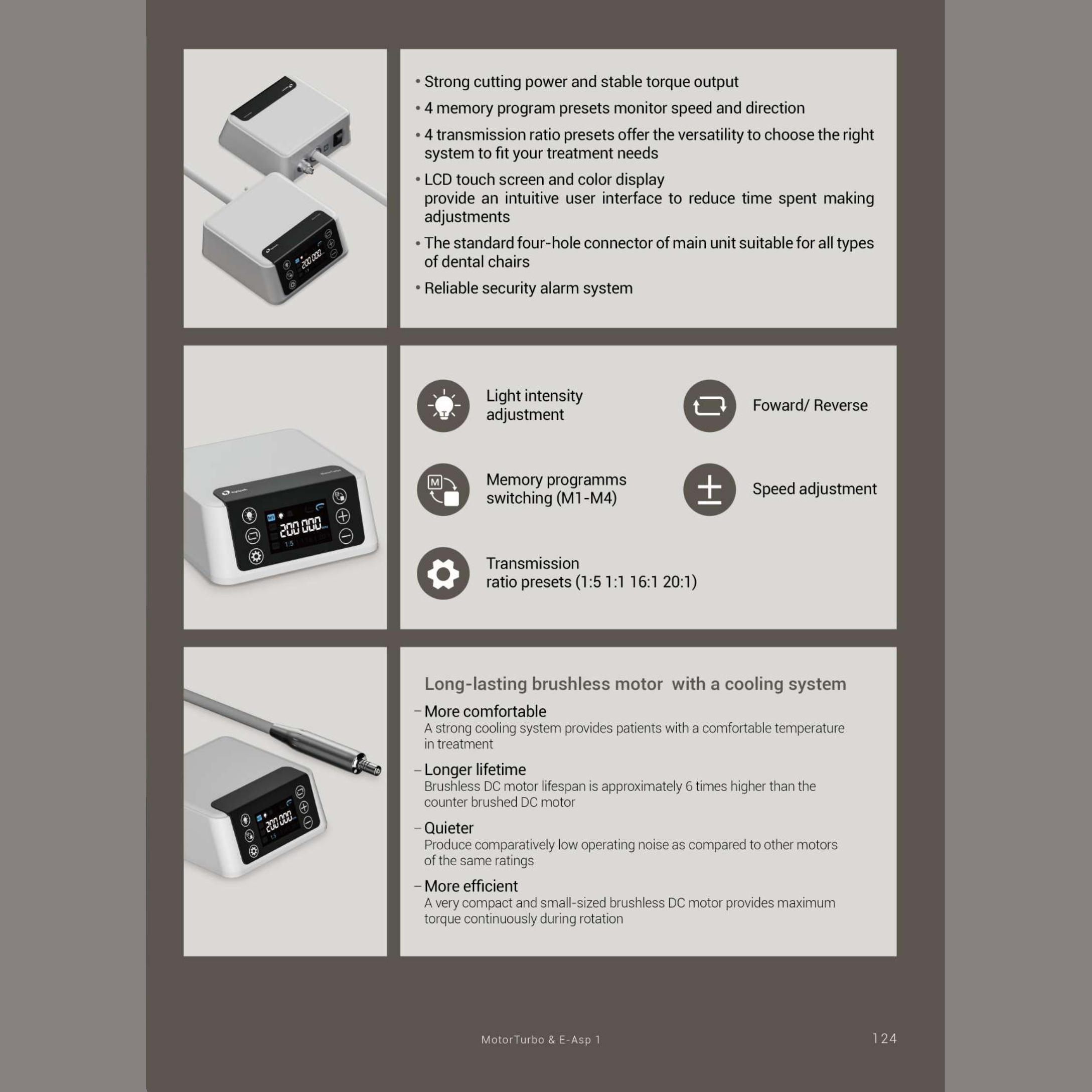 Eighteeth Motor Turbo Electric Micromotor — Motor Turbo — torque control, memory programs and speed adjustment