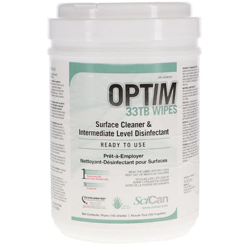 OPTIM 33TB Disinfectant Wipes – Unscented – 160/Pack