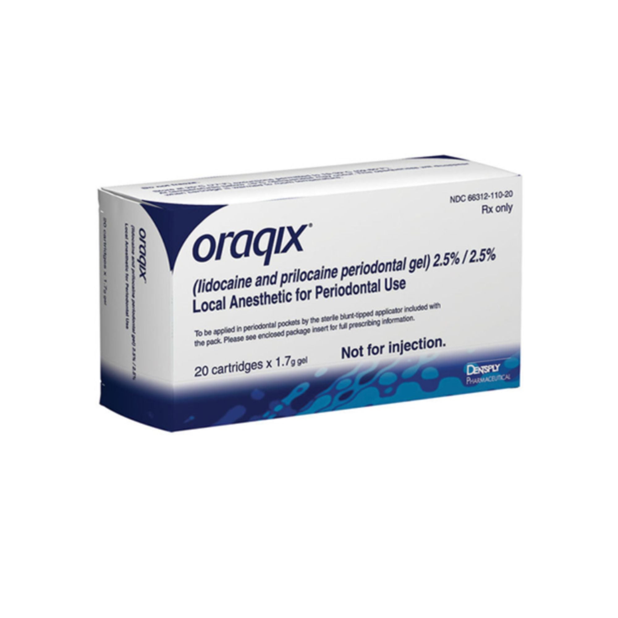 oraqix periodontal gel lidocaine prilocaine 20 cartridges box