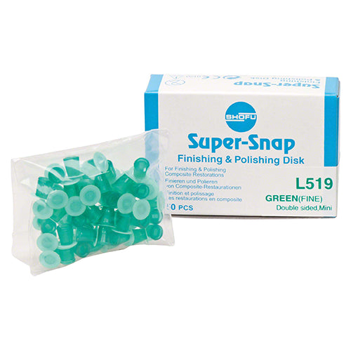 Super-Snap Disks L519, Polishing (Fine), Double sided, Green Mini – 50/Pack