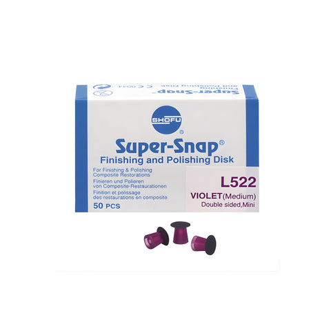 Super-Snap Disks L522 – Finishing & Polishing Medium Double-Sided Mini Violet, 50/Pk