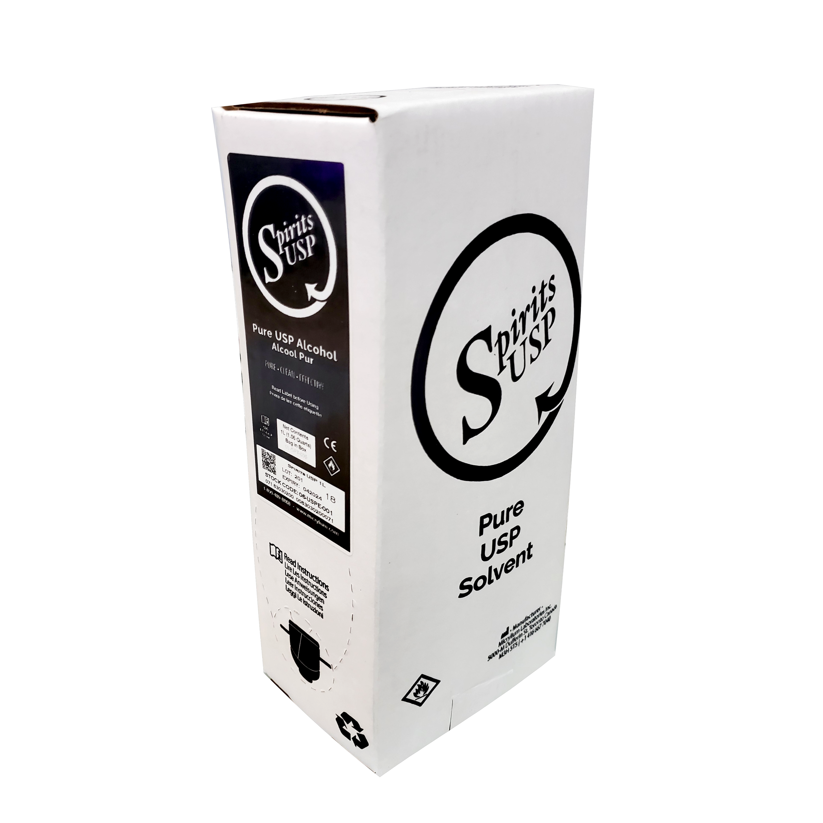 Micrylium Spirits USP 1 L Cleaning & Degreasing Solvent — 06-USPE-001