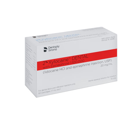 Xylocaine 2% Lidocaine with Epinephrine 1:100,000 – 50 Cartridges/Box